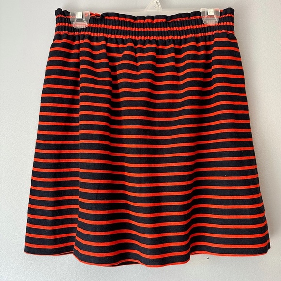 J.Crew Factory Navy/Red Striped Mini Skirt - Picture 1 of 4